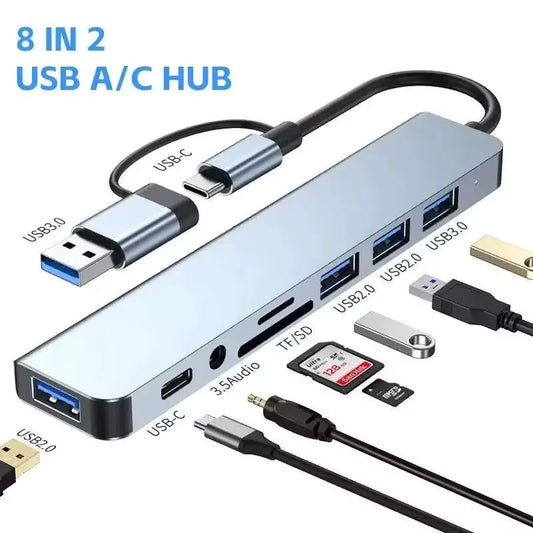 ADAPTATEUR USB de type C  3.0 USB  / SD 5 MULTI PORTS