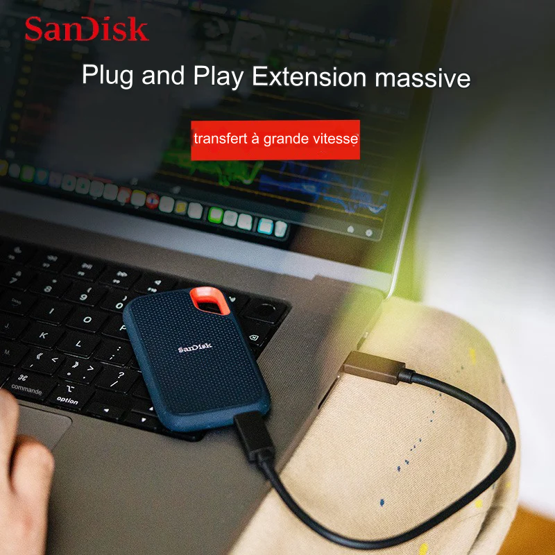 Disque SSD Externe SanDisk Extreme 2TO Noir