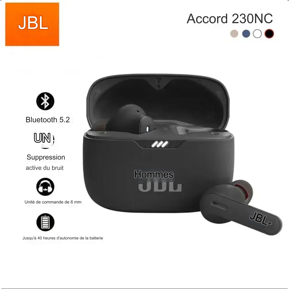 JBL Tune 230 NC TWS – Écouteurs intra-auriculaires sans fil, Bluetooth,  Pure Bass JBL, étanche , réduction du bruit intégrée