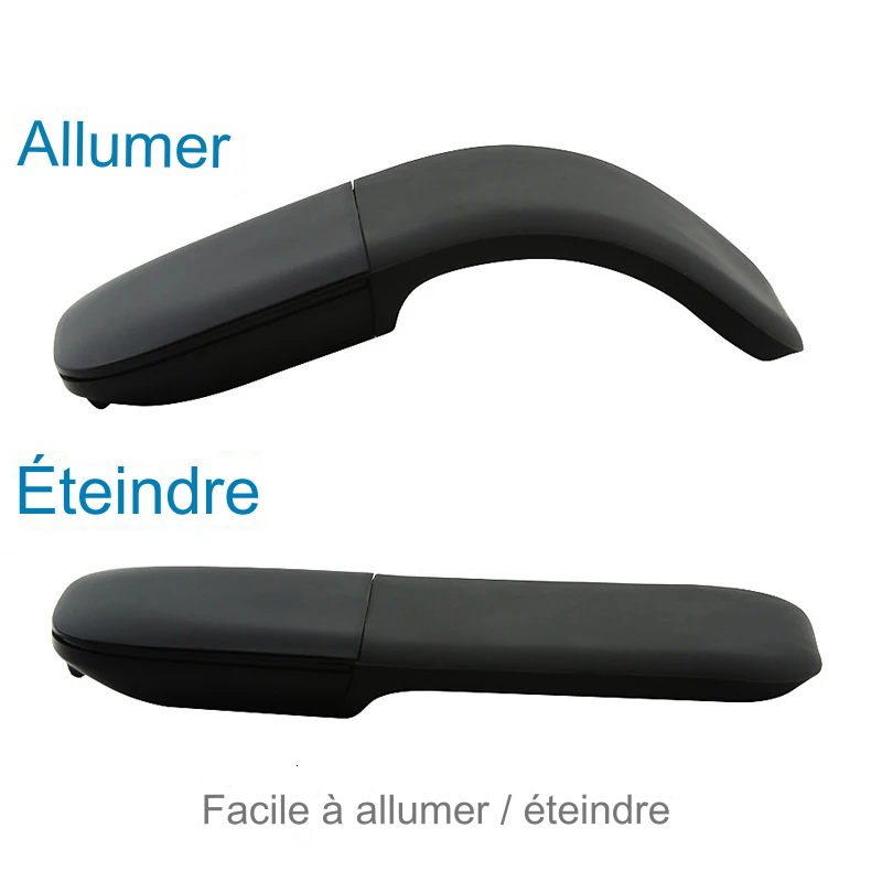 SOURIS BLUETOOTH 4.0 SILENCIEUSE ET PLIABLE  EN ARC pour PC et Ordinateur bureau